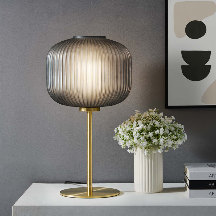 Reprise Glass Sphere Glass and Metal Table Lamp