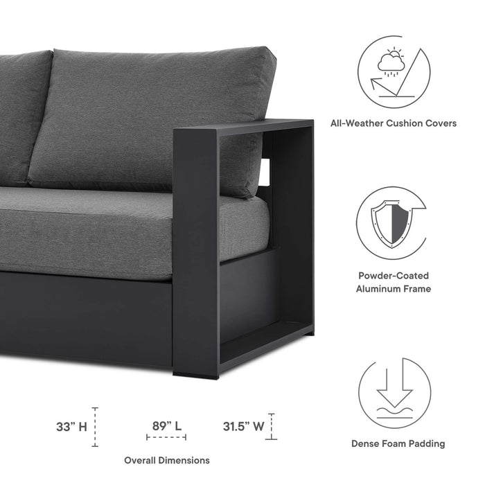 Tahoe Outdoor Patio Powder-Coated Aluminum Sofa