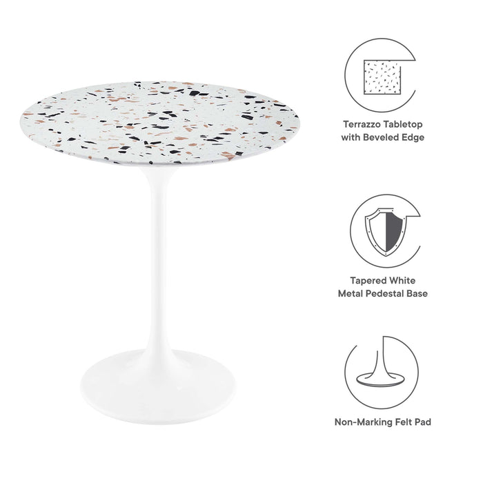 Lippa 20" Round Terrazzo Side Table