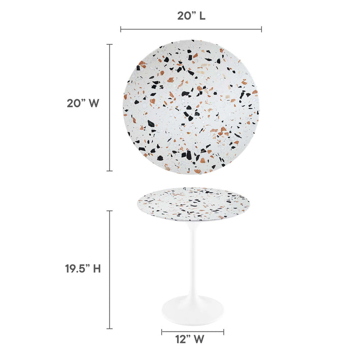 Lippa 20" Round Terrazzo Side Table