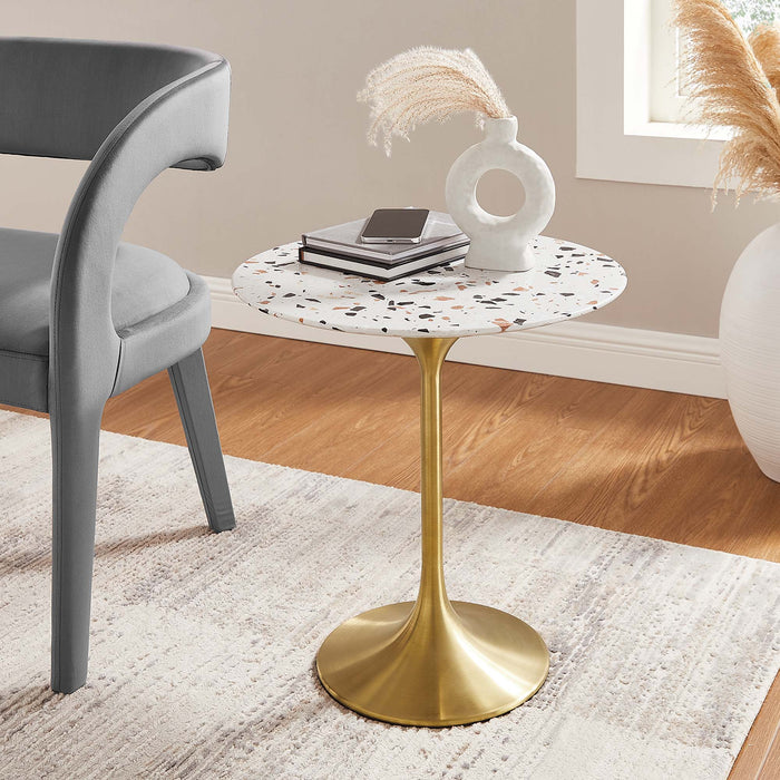 Lippa 20" Round Terrazzo Side Table