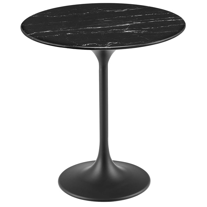 Lippa 20" Round Artificial Marble Side Table