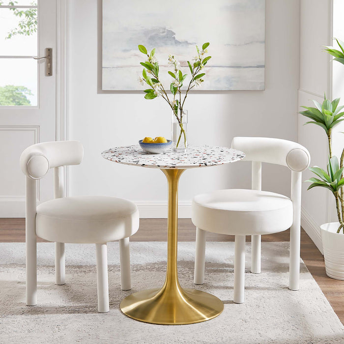 Lippa 28" Round Terrazzo Dining Table