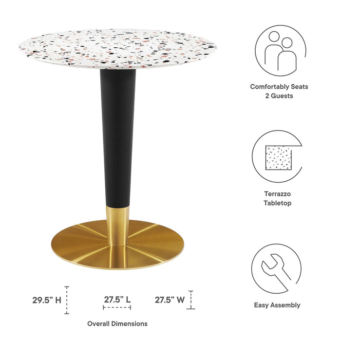 Zinque 28" Round Terrazzo Dining Table