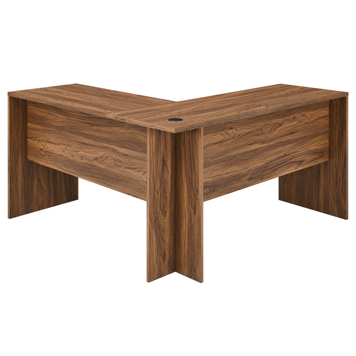 Venture L-Shaped Wood Office Desk