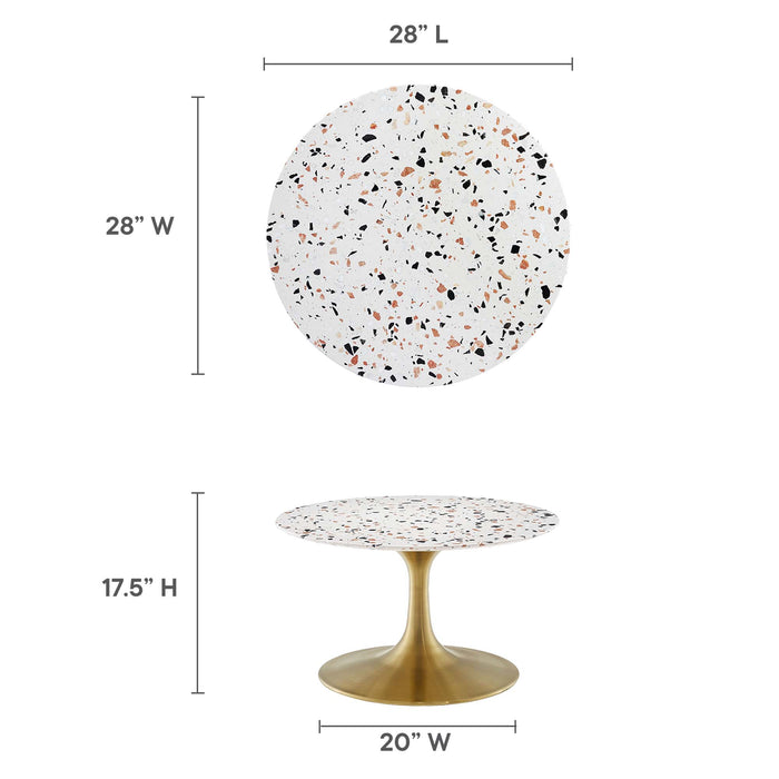 Lippa 28" Round Terrazzo Coffee Table