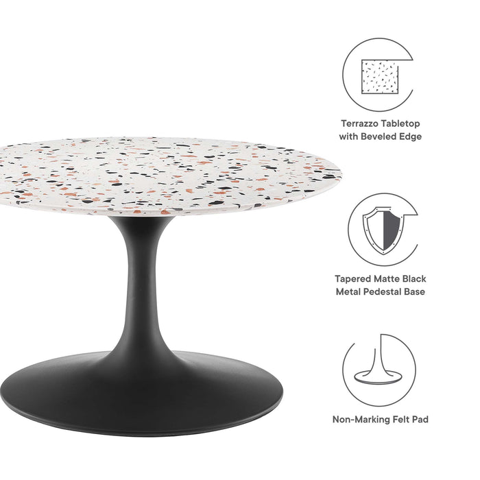 Lippa 28" Round Terrazzo Coffee Table