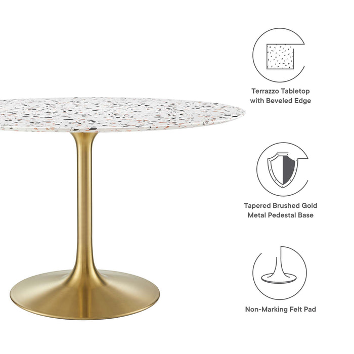 Lippa 48" Round Terrazzo Dining Table