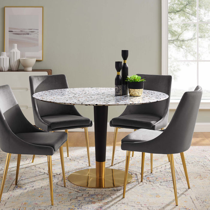 Zinque 47" Round Terrazzo Dining Table