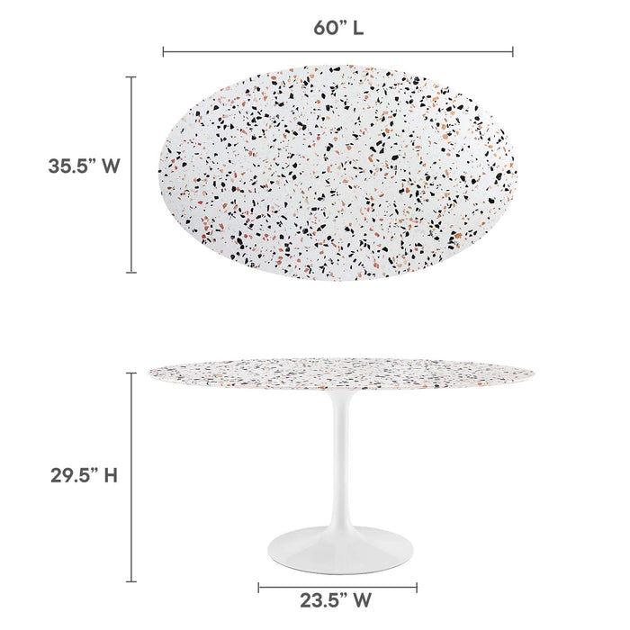 Lippa 60" Oval Terrazzo Dining Table