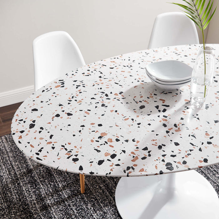 Lippa 60" Oval Terrazzo Dining Table