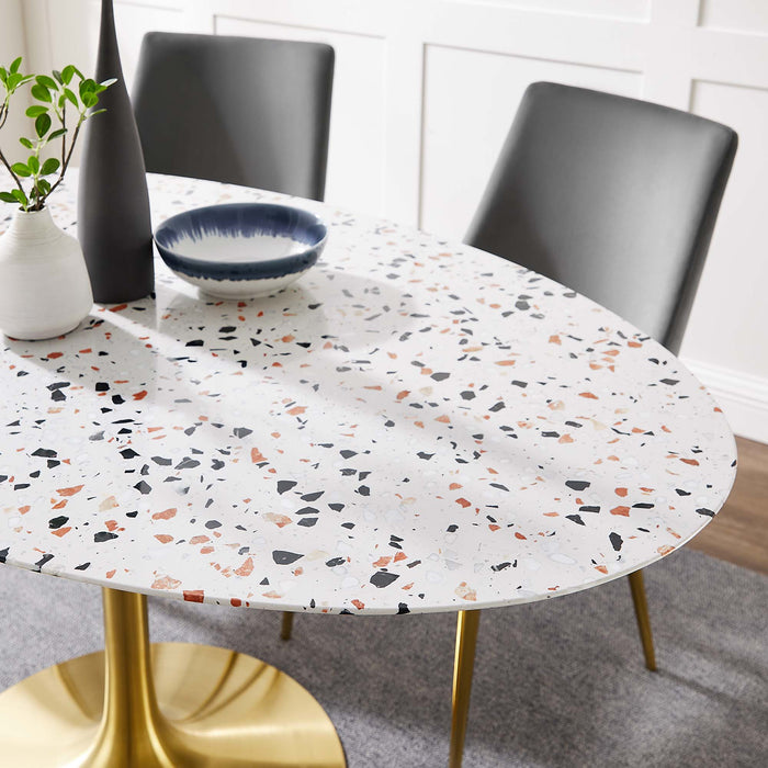 Lippa 60" Oval Terrazzo Dining Table