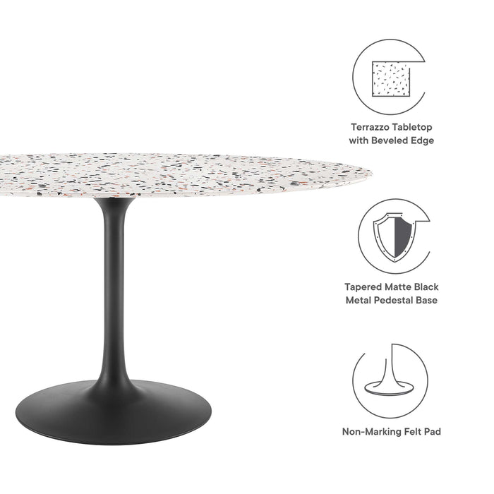 Lippa 60" Oval Terrazzo Dining Table