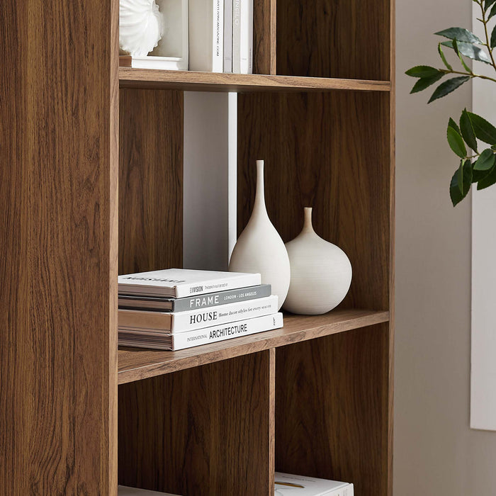 Transmit 5 Shelf Wood Grain Bookcase