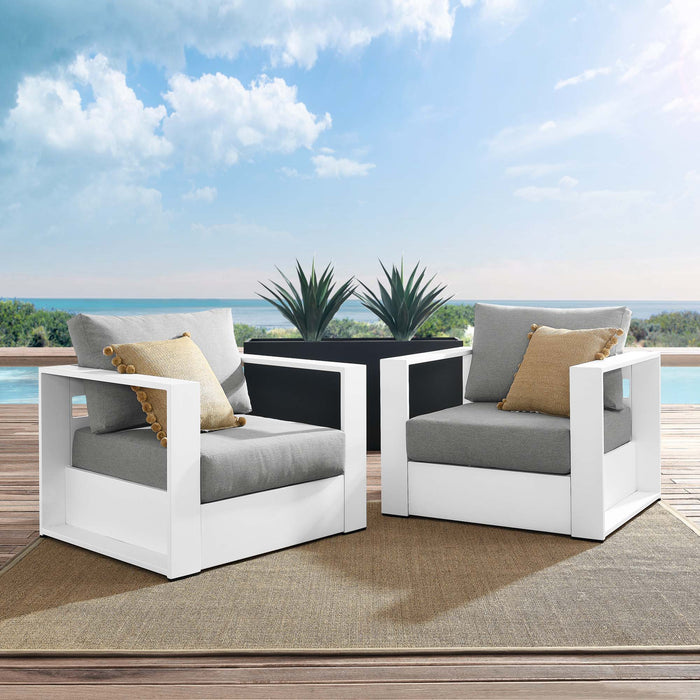 Tahoe Outdoor Patio Powder-Coated Aluminum 2-Piece Armchair Set