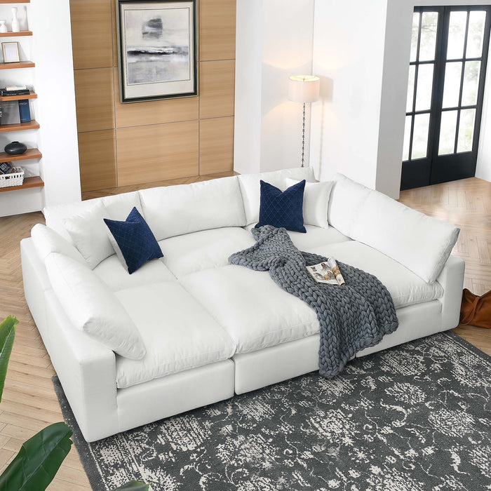 Commix Down Filled Overstuffed 6-Piece Sectional Sofa