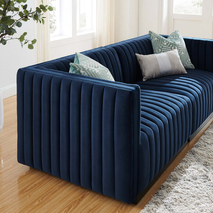 Conjure Channel Tufted Performance Velvet Loveseat