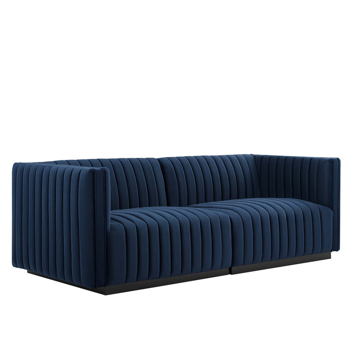 Conjure Channel Tufted Performance Velvet Loveseat