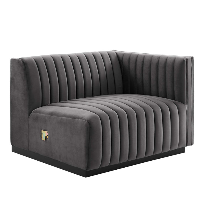 Conjure Channel Tufted Performance Velvet Sofa