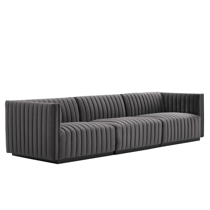 Conjure Channel Tufted Performance Velvet Sofa