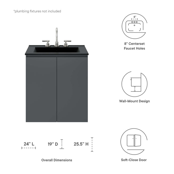 Bryn 24" Wall-Mount Bathroom Vanity