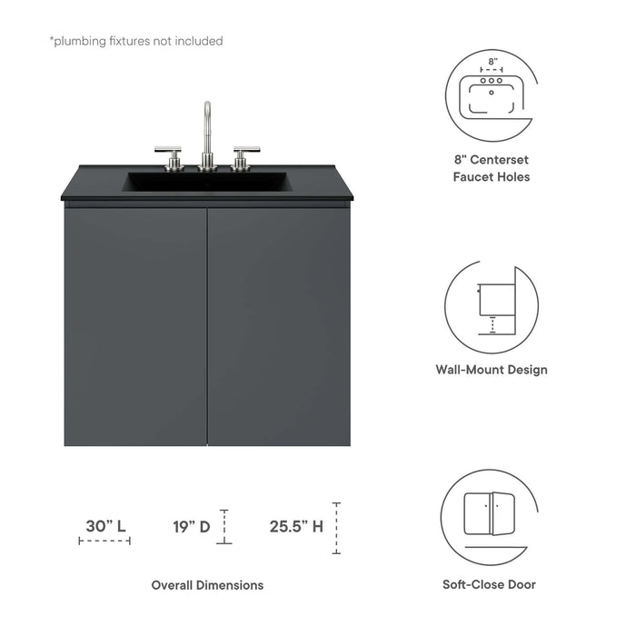 Bryn 30" Wall-Mount Bathroom Vanity