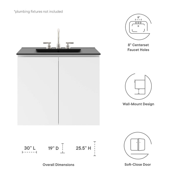 Bryn 30" Wall-Mount Bathroom Vanity