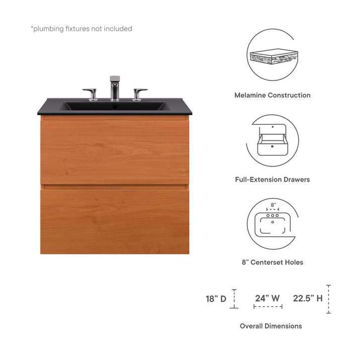 Scenic 24" Wall-Mount Bathroom Vanity