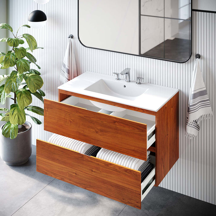 Scenic 36" Wall-Mount Bathroom Vanity