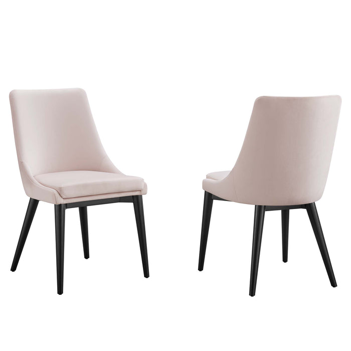 Viscount Accent Performance Velvet Dining Chairs - Set of 2