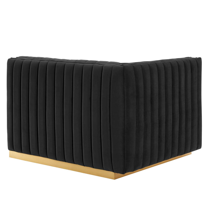 Conjure Channel Tufted Performance Velvet Loveseat