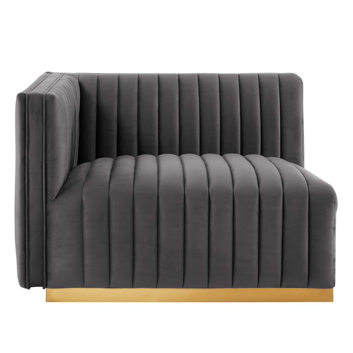 Conjure Channel Tufted Performance Velvet Loveseat