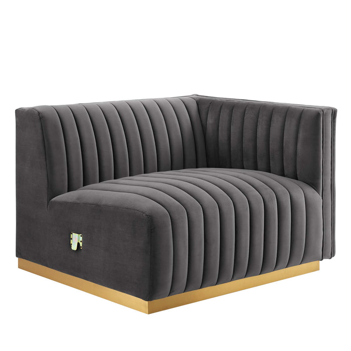 Conjure Channel Tufted Performance Velvet Loveseat