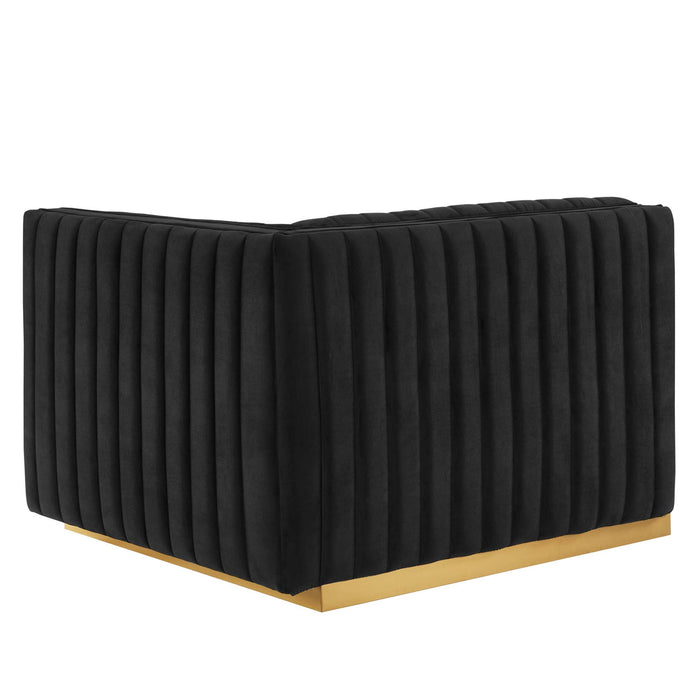 Conjure Channel Tufted Performance Velvet Sofa