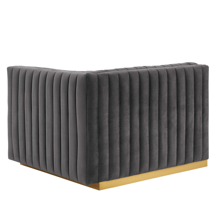 Conjure Channel Tufted Performance Velvet Sofa