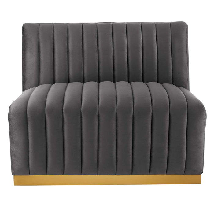 Conjure Channel Tufted Performance Velvet Sofa