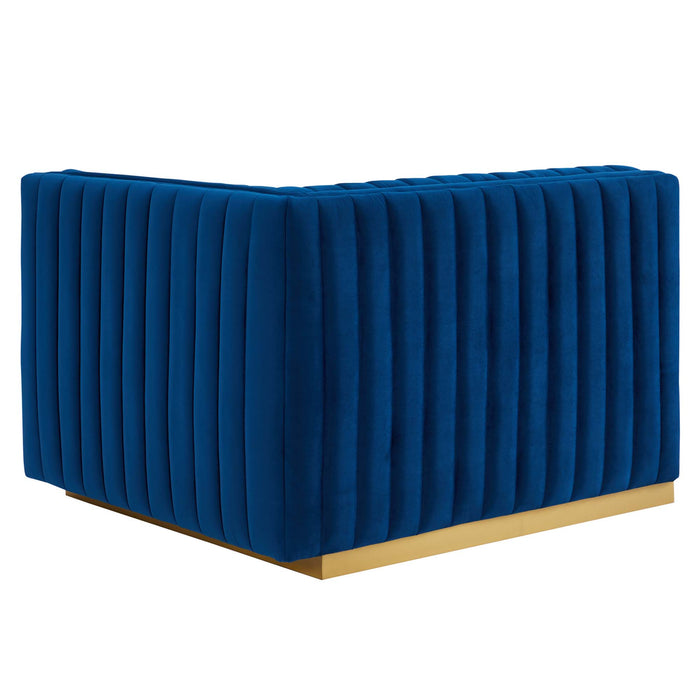 Conjure Channel Tufted Performance Velvet Sofa