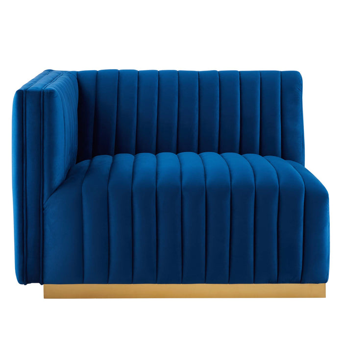 Conjure Channel Tufted Performance Velvet Sofa