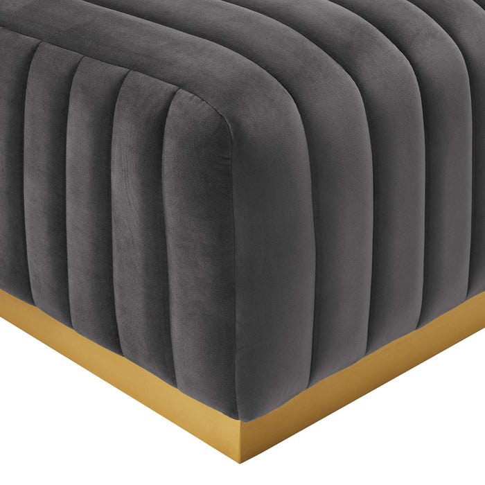 Conjure Channel Tufted Performance Velvet 4-Piece Sectional