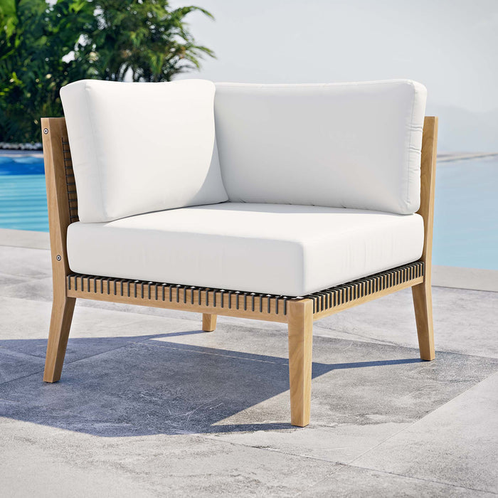 Clearwater Outdoor Patio Teak Wood Corner Chair