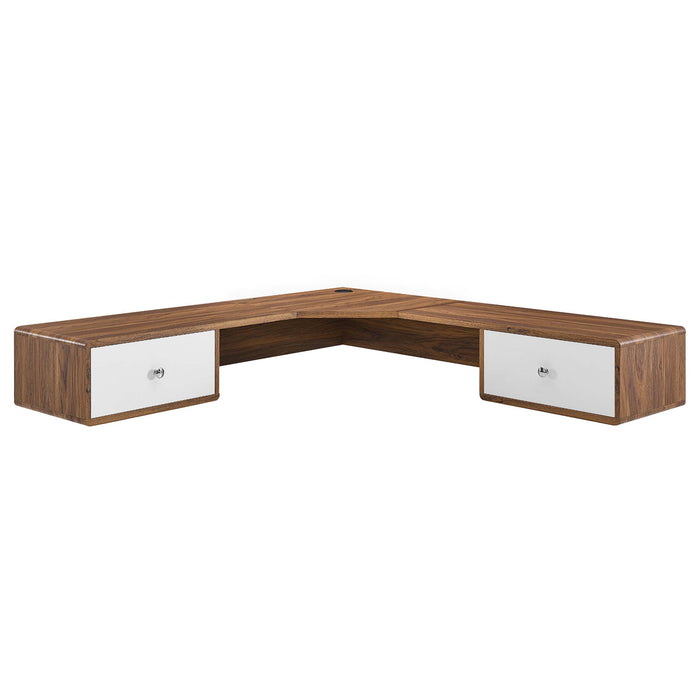 Transmit 55" Wall Mount Corner Wood Office Desk