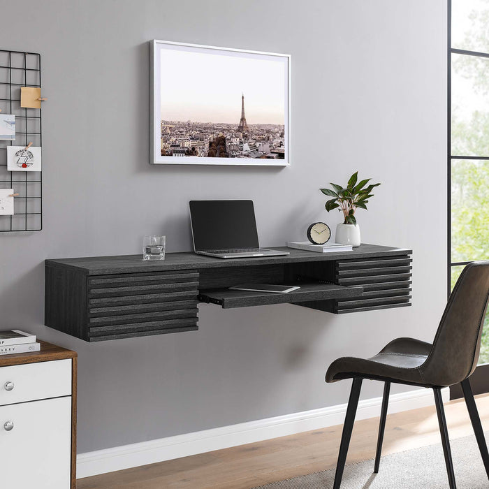 Render Wall Mount Wood Office Desk