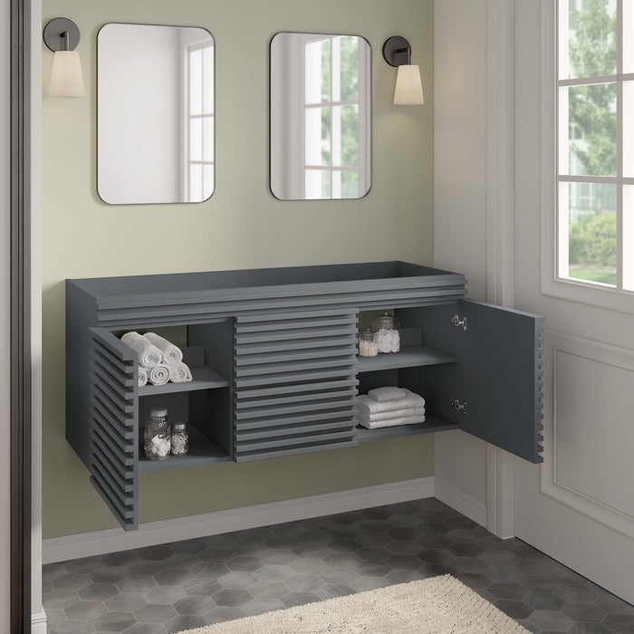 Render 48" Double Sink Compatible (Not Included) Bathroom Vanity Cabinet