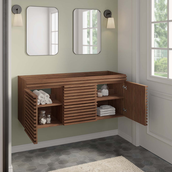 Render 48" Double Sink Compatible (Not Included) Bathroom Vanity Cabinet