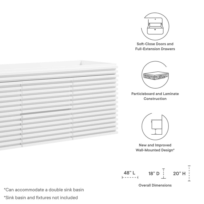 Render 48" Double Sink Compatible (Not Included) Bathroom Vanity Cabinet