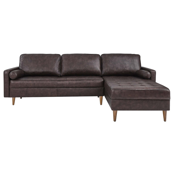 Valour 98" Leather Sectional Sofa