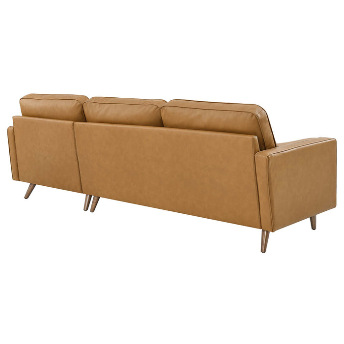 Valour 98" Leather Sectional Sofa