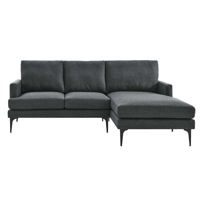 Evermore Right-Facing Upholstered Fabric Sectional Sofa