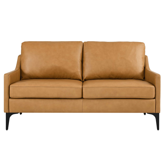 Corland Leather Loveseat