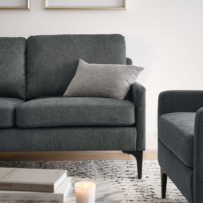 Corland Upholstered Fabric Loveseat